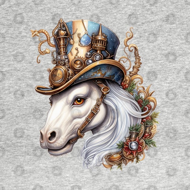 Steampunk Christmas Horse by Chromatic Fusion Studio